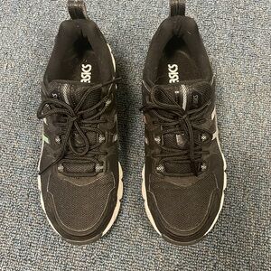 Asics Black Sneakers with Iridescent Logo 6.5